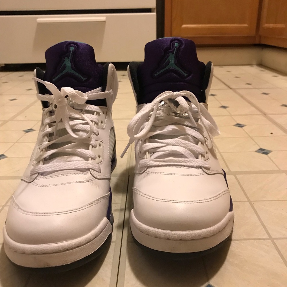 White Grape Jordan 5 Sneakers size 11